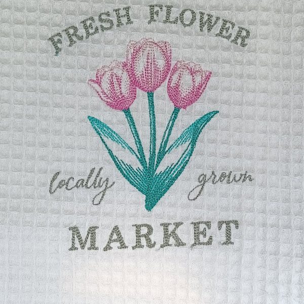 Fresh Flowers Tea Towel